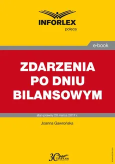 ZDARZENIA PO DNIU BILANSOWYM - Joanna Gawrońska