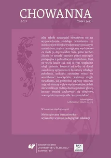 „Chowanna” 2017. T. 1 (48): Niebezpieczna humanistyka – wywrotny wymiar pedagogiki i edukacji - 20 rec. Łukasz Michalski