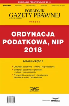 Ordynacja podatkowa, NIP 2018. Podatki część 3 - Infor Pl