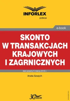 Skonto w transakcjach krajowych i zagranicznych - Aneta Szwęch