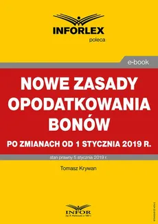 Nowe zasady opodatkowania bonów po zmianach od 1 stycznia 2019 r. - Tomasz Krywan