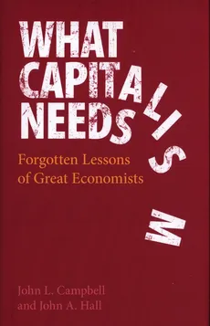 What Capitalism Needs - Campbell John L., Campbell John L., Hall John A.