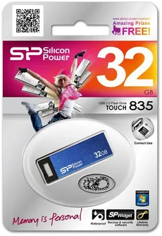 Pendrive Silicon Power Touch-835 32GB USB 2.0 Niebieski