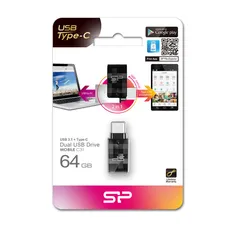 Pendrive Silicon Power Mobile C31 64GB USB 3.2 Typ-A, Typ-C Czarny