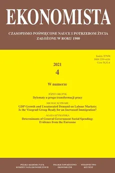 Ekonomista 2021 nr 4 - Determinants of General Government Social Spending: Evidence from the Eurozone - Praca zbiorowa