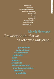 Prawdopodobieństwo w retoryce antycznej - Outlet - Marek Hermann