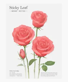 Kartki samoprzylepne Róża czerwona L