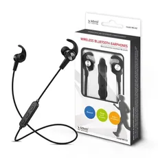 Słuchawki bezprzewodowe, z mikrofonem, ze słuchawkami SAVIO WE-02 (dokanałowe, sportowe; bezprzewodowe, Bluetooth; TAK, z wbudowanym mikrofonem; kolor czarny