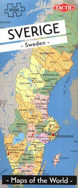 Puzzle Mapa Szwecji 1000