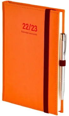 Kalendarz nauczyciela B6D Nebraska z gumką Pomarańcz 2022/2023
