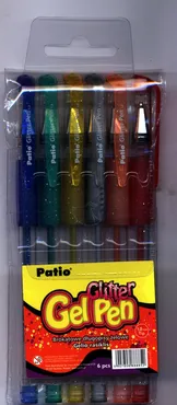 Długopisy żelowe glitter 6 kolorów