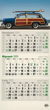Kalendarz 2023 trójdzielny płaski EKO mix1 - Avanti