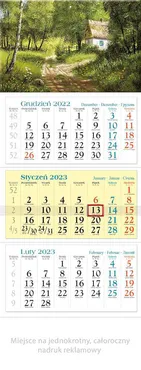 Kalendarz 2023 trójdzielny Malarstwo