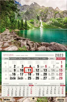 Kalendarz 2023 ścienny jednodzielny Tatry