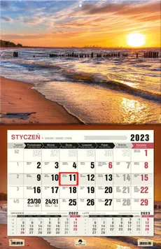 Kalendarz 2023 ścienny jednodzielny 3 XL Bałtyk
