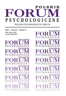 Polskie Forum Psychologiczne tom 26 numer 4 - Hanna Liberska