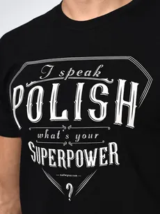Koszulka męska I Speak Polish czarna L