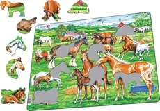 Układanka Piękne konie różnych ras, maści i rozmiarów 33 elementy