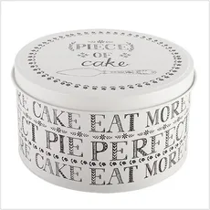 Pojemnik na ciastka puszka "Eat more cake" 25x14 cm