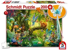 Puzzle 200 Leśne wróżki + różdżka