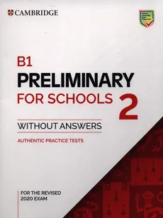 B1 Preliminary for Schools 2 Student's Book without Answers - Outlet