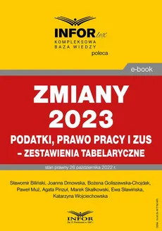 Zmiany 2023. Podatki,prawo pracy i ZUS-zestawienie tabelaryczne - Praca zbiorowa