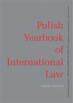 2016 Polish Yearbook of International Law vol. XXXVI - Roman Kwiecień: The "Nicaragua" Judgement and the Use of Force – 30 Years Later, doi: 10.7420/pyil2016b - Agata Kleczkowska