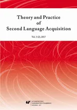 "Theory and Practice of Second Language Acquisition" 2017. Vol. 3 (2) - 03 Are They Part of the Equation...