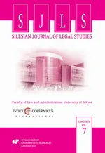 „Silesian Journal of Legal Studies”. Vol. 7 - 03 Selected Changes in Consumer Credit After the Re-codification of Private Law in the Czech Republic