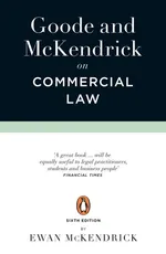 Goode and McKendrick on Commercial Law 6th Edition - Roy Goode