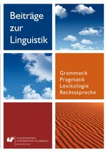Beiträge zur Linguistik. Grammatik – Pragmatik – Lexikologie – Rechtssprache - 01 Sprachgesetze und Ausnahmen