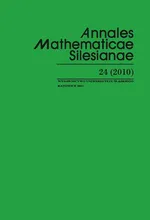 Annales Mathematicae Silesianae. T. 24 (2010)