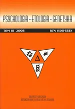 Psychologia-Etologia-Genetyka nr 18/2008