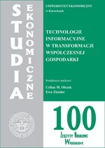 Technologie informacyjne w transformacji współczesnej gospodarki. SE 100