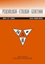 Psychologia-Etologia-Genetyka nr 27/2013 - Włodzimierz Oniszczenko