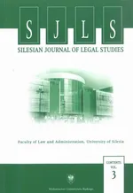 „Silesian Journal of Legal Studies”. Contents Vol. 3