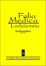 Folia Medica Lodziensia t. 40 z. 1/2013 - Praca zbiorowa