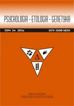 Psychologia-Etologia-Genetyka nr 34/2016 - Włodzimierz Oniszczenko
