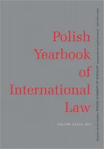 2017 Polish Yearbook of International Law vol. XXXVII - Agata Kleczkowska