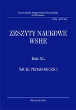 Zeszyty Naukowe WSHE, t. XL, Nauki Pedagogiczne