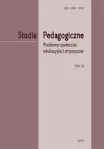 Studia Pedagogiczne. Problemy społeczne, edukacyjne i artystyczne”, t. 24