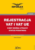 REJESTRACJA VAT I VAT UE kiedy można utracić status podatnika - Aneta Szwęch