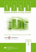 „Silesian Journal of Legal Studies”. Vol. 9