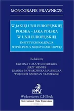 W jakiej Unii Europejskiej Polska - jaka Polska w Unii Europejskiej. Instytucjonalizacja współpracy międzynarodowej - Ewelina Cała-Wacinkiewicz