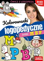 Kolorowanki logopedyczne Głoski M B P z naklejkami - Magdalena Małecka
