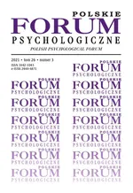 Polskie Forum Psychologiczne, tom 26 numer 3