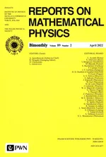 Reports on Mathematical Physics 89 nr 2/2022 - Praca zbiorowa