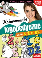 Kolorowanki logopedyczne Głoski Ś Ź Ć Dź z naklejkami - Magdalena Małecka