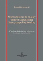 Wprowadzenie do analizy polityki zagranicznej Rzeczypospolitej Polskiej - Ryszard Stemplowski