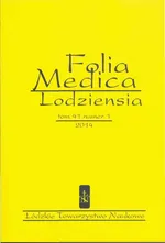 Folia Medica Lodziensia t. 41 z. 1/2014 - Praca zbiorowa